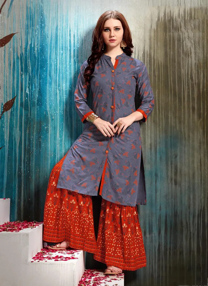 Ranjyot nagma printed heavy reyon kurtis